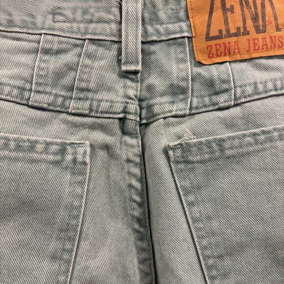Y2K vintage Zena light blue high-waisted Mom Jeans tapered denim button, 8 tall - Picture 6 of 11